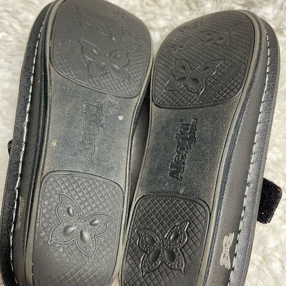 Alegria leather black suede Mary Jane with multi color sparkling glitter… - Picture 8 of 9